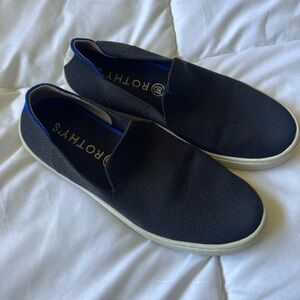 Rothy's Black and Blue Loafers Sleek Slip-On Shoes